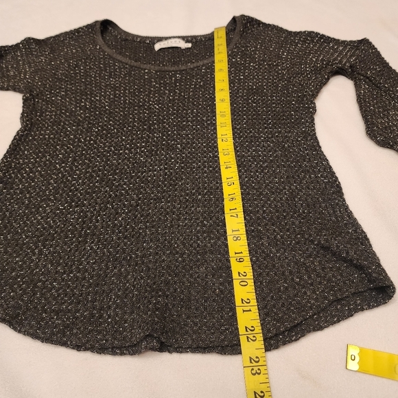 Velvet by Graham & Spencer Shimmery Knit Henley Sweater - Picture 8 of 10